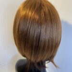 Shiny sleek red mid length wig. Rms524