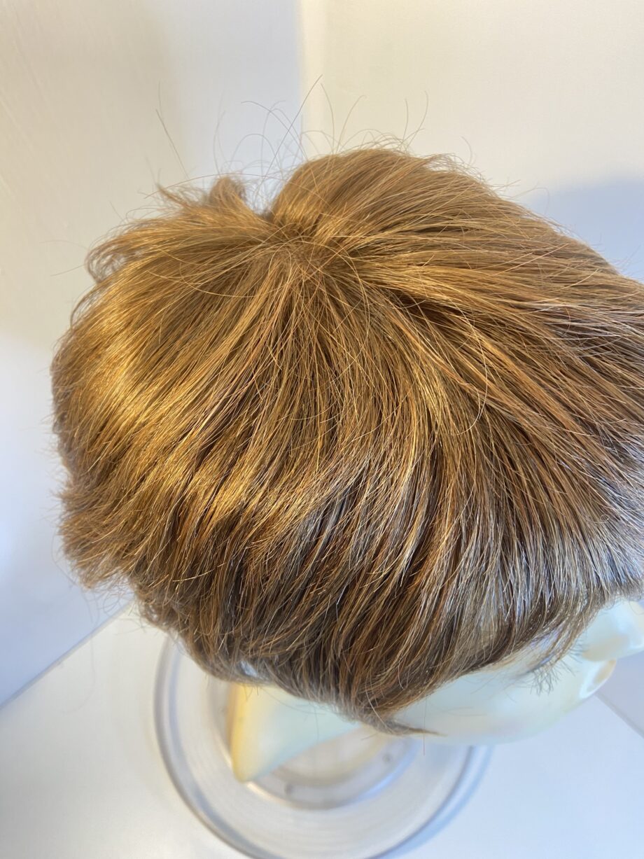 Short sleek reddish brown Rene of Paris wig. Brss402