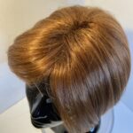 Shiny sleek red mid length wig. Rms524