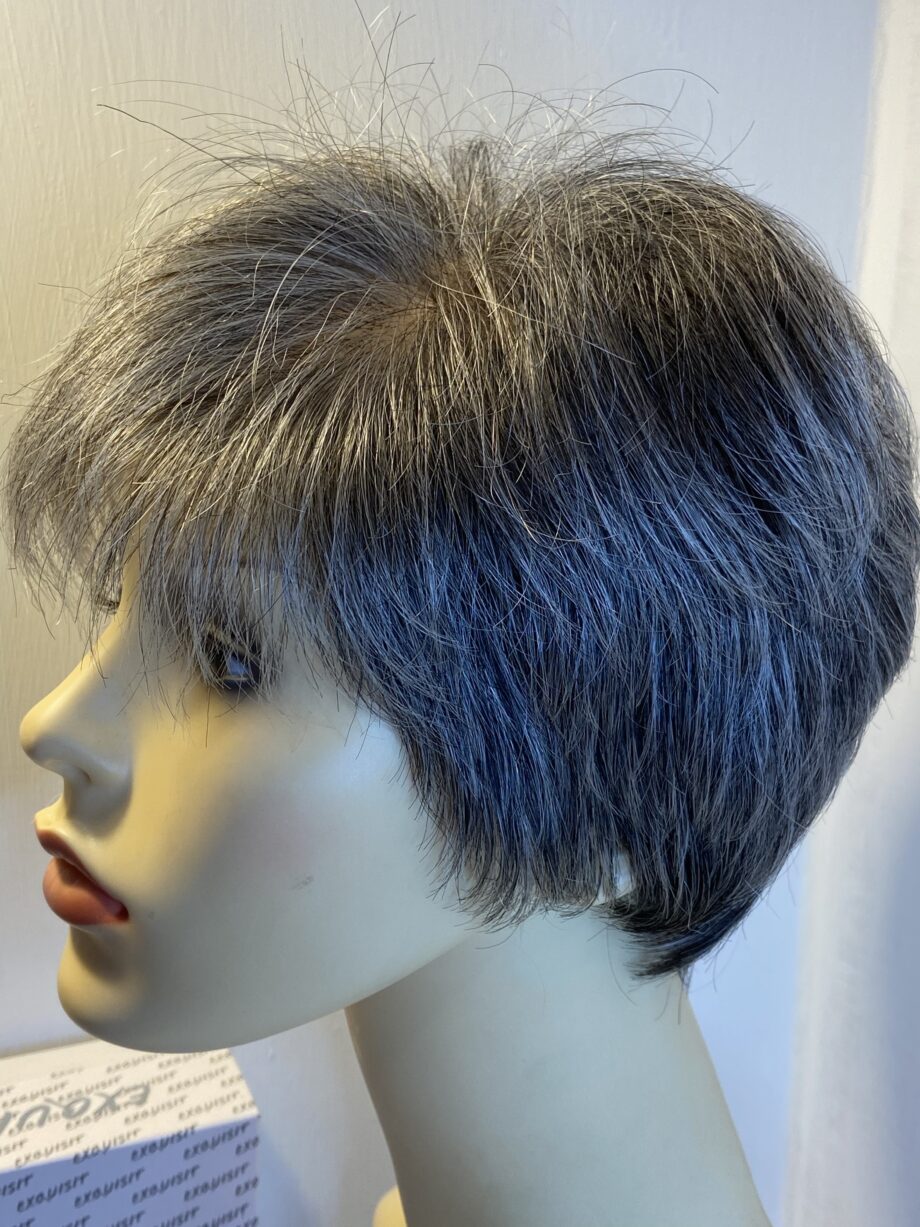 Salt and pepper short designer wig g. Bgss321