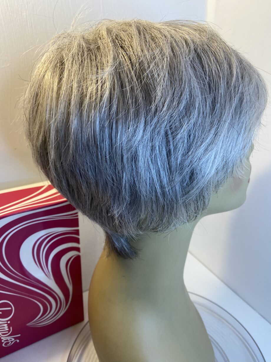 Silver grey Dinples collection short wig   Bgss313