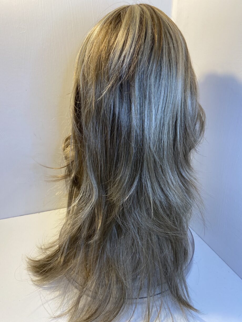 Blonde highlighted long wig. Bblls529