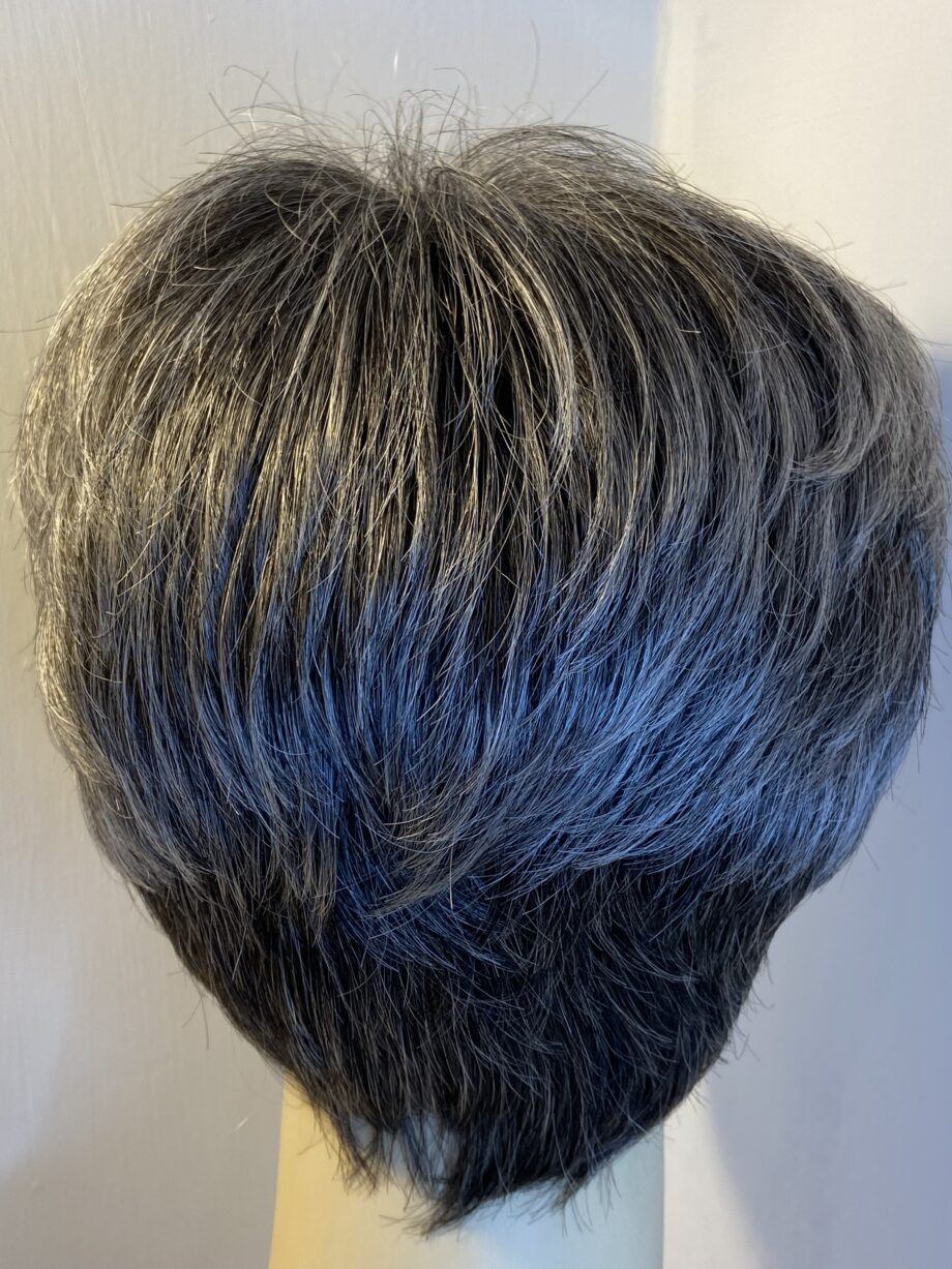 Salt and pepper short designer wig g. Bgss321