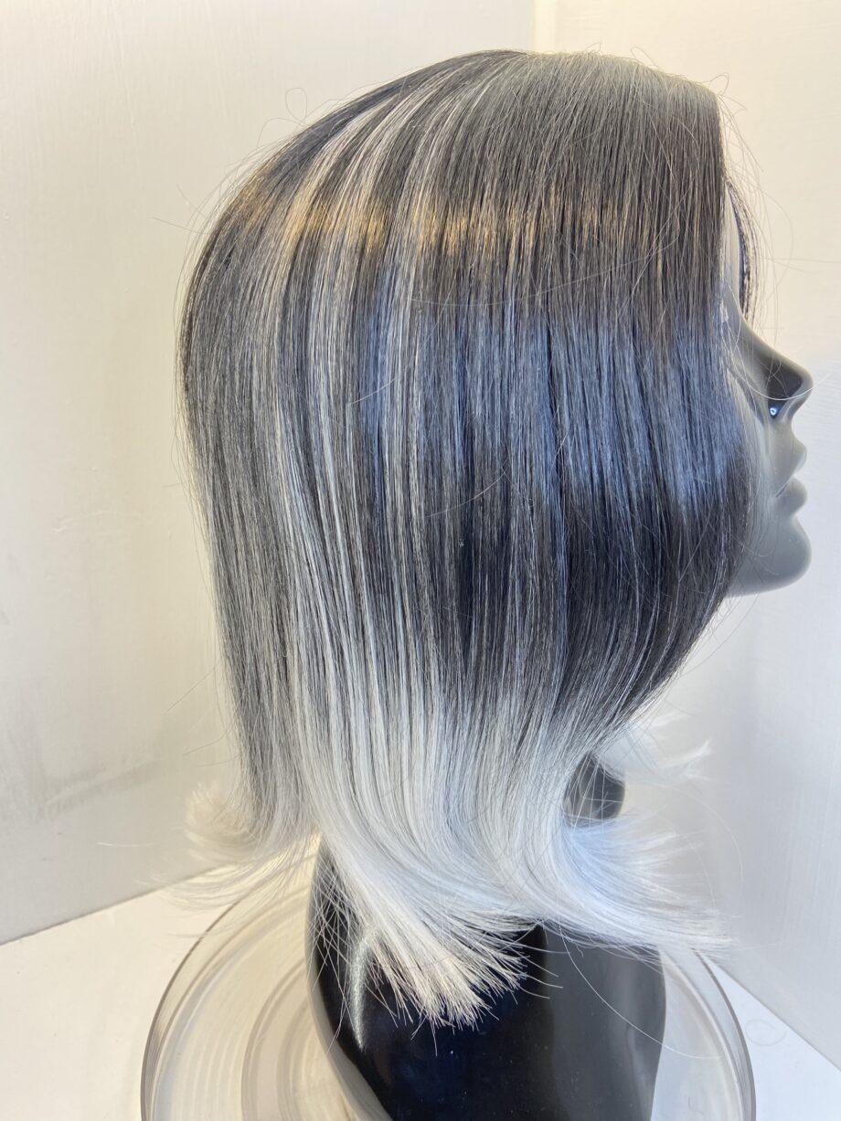 New Black white long soft cap wig. Bwls905