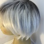 New Silver rooted short wig. Gss618