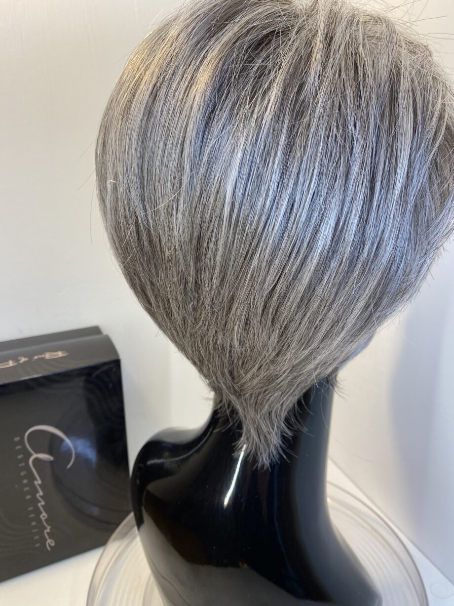 As new silver stone short Rene of Paris wig. Bgss352