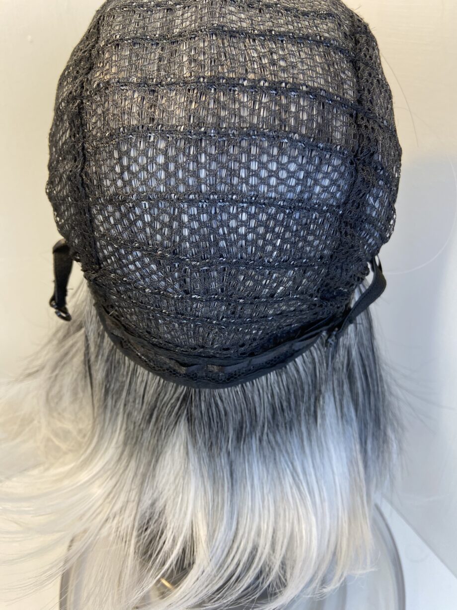 New Black white long soft cap wig. Bwls905