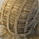 Soft shiny mid length blonde.  Blms99