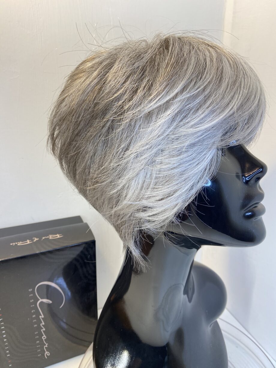 As new silver stone short Rene of Paris wig. Bgss352