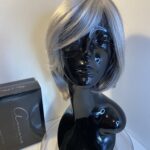 Silver grey mid length designer boxed wig. Bgms327