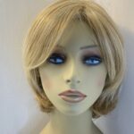 Soft shiny mid length blonde.  Blms99