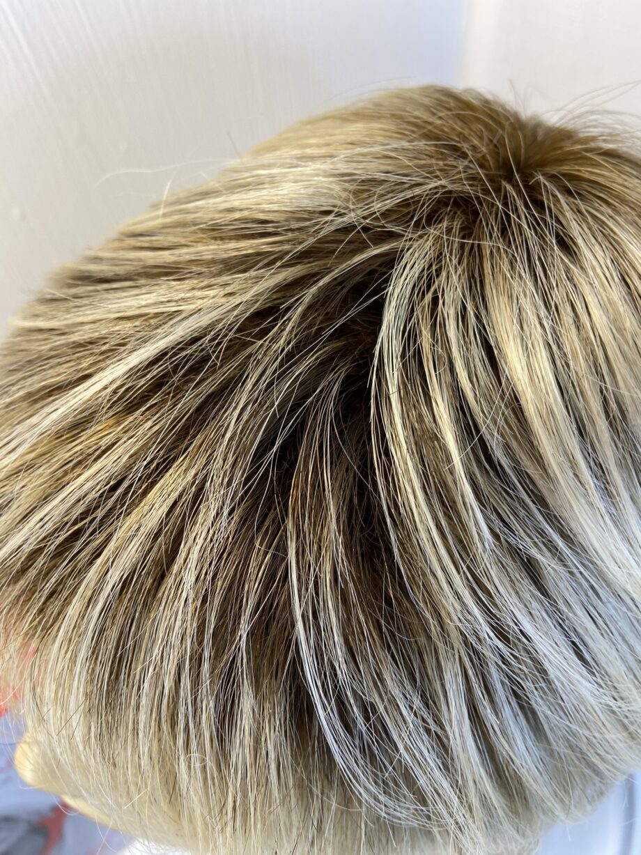 Rooted blonde Elle Willie boxed wig. Bblss345