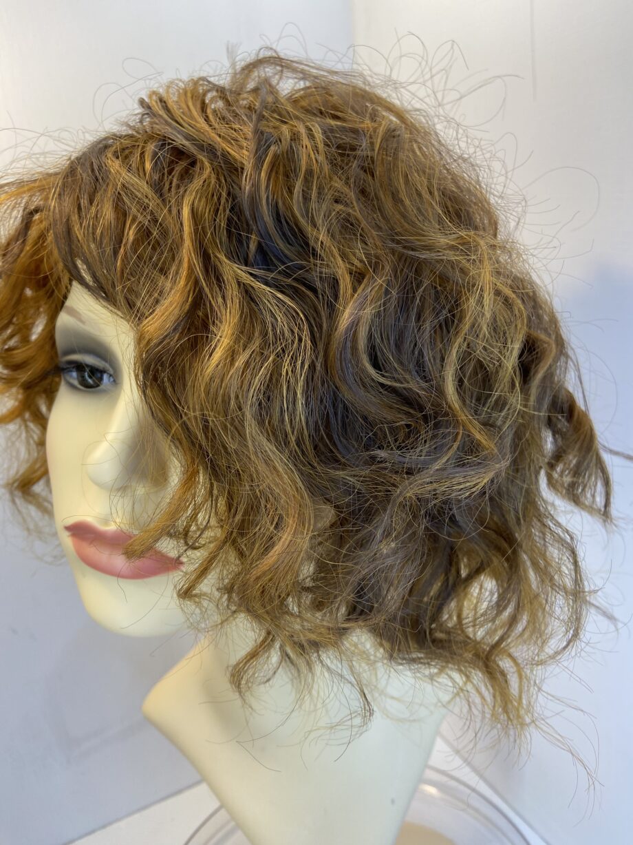 Funky new reddish brown curly wig. Rsc907
