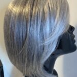Silver grey mid length designer boxed wig. Bgms327