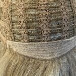 Soft shiny mid length blonde.  Blms99