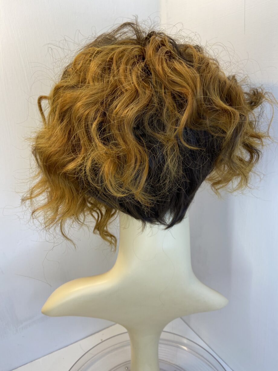 Funky new reddish brown curly wig. Rsc907