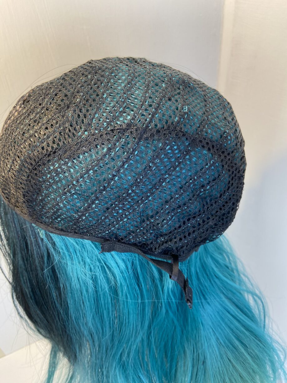 New green blue long black wig. Greenls903