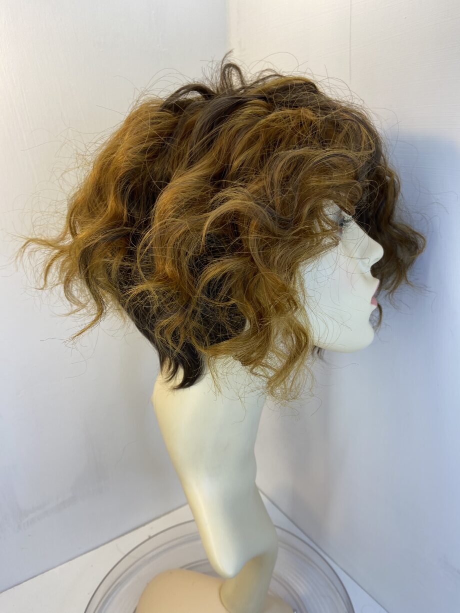 Funky new reddish brown curly wig. Rsc907