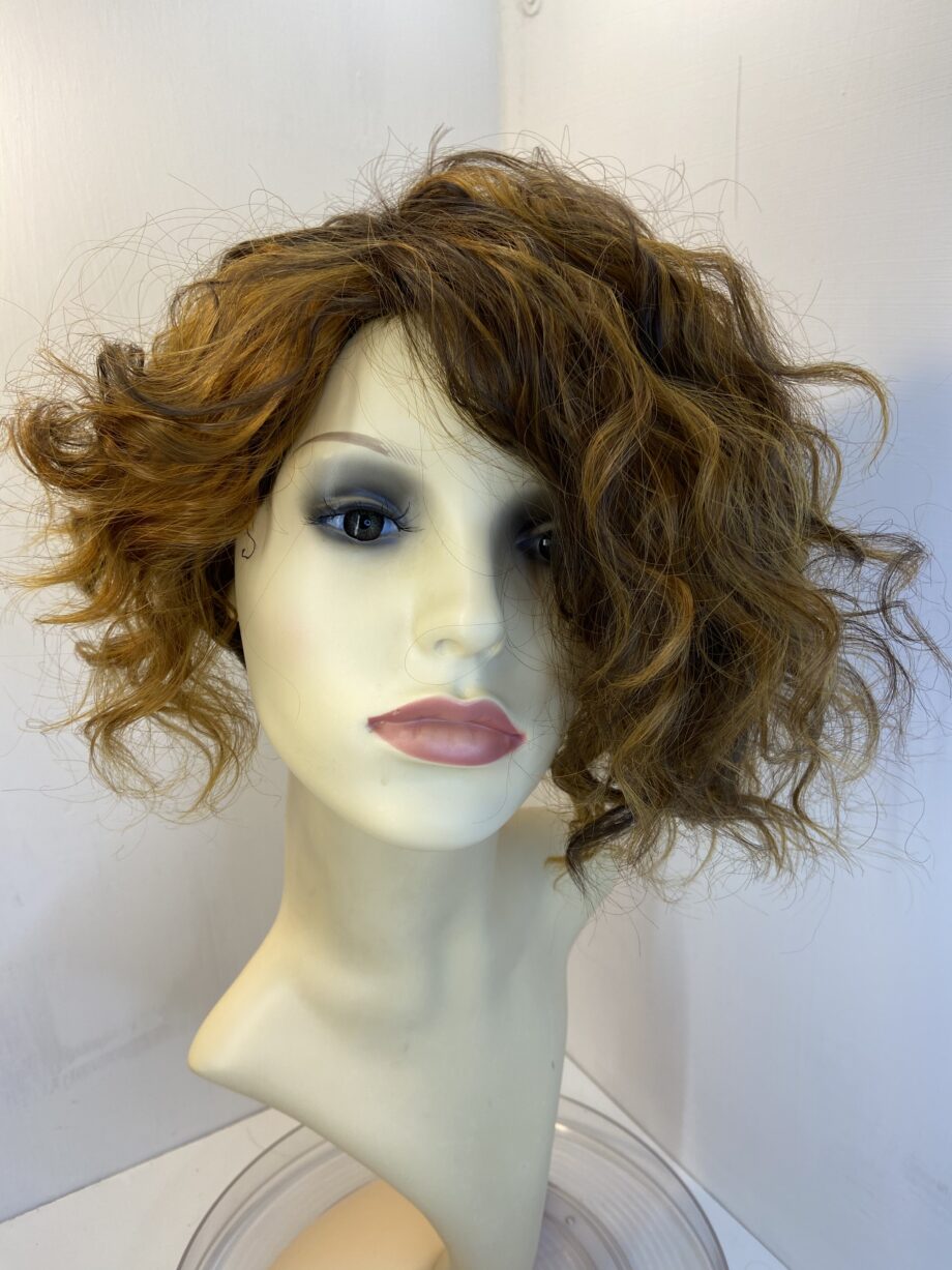 Funky new reddish brown curly wig. Rsc907