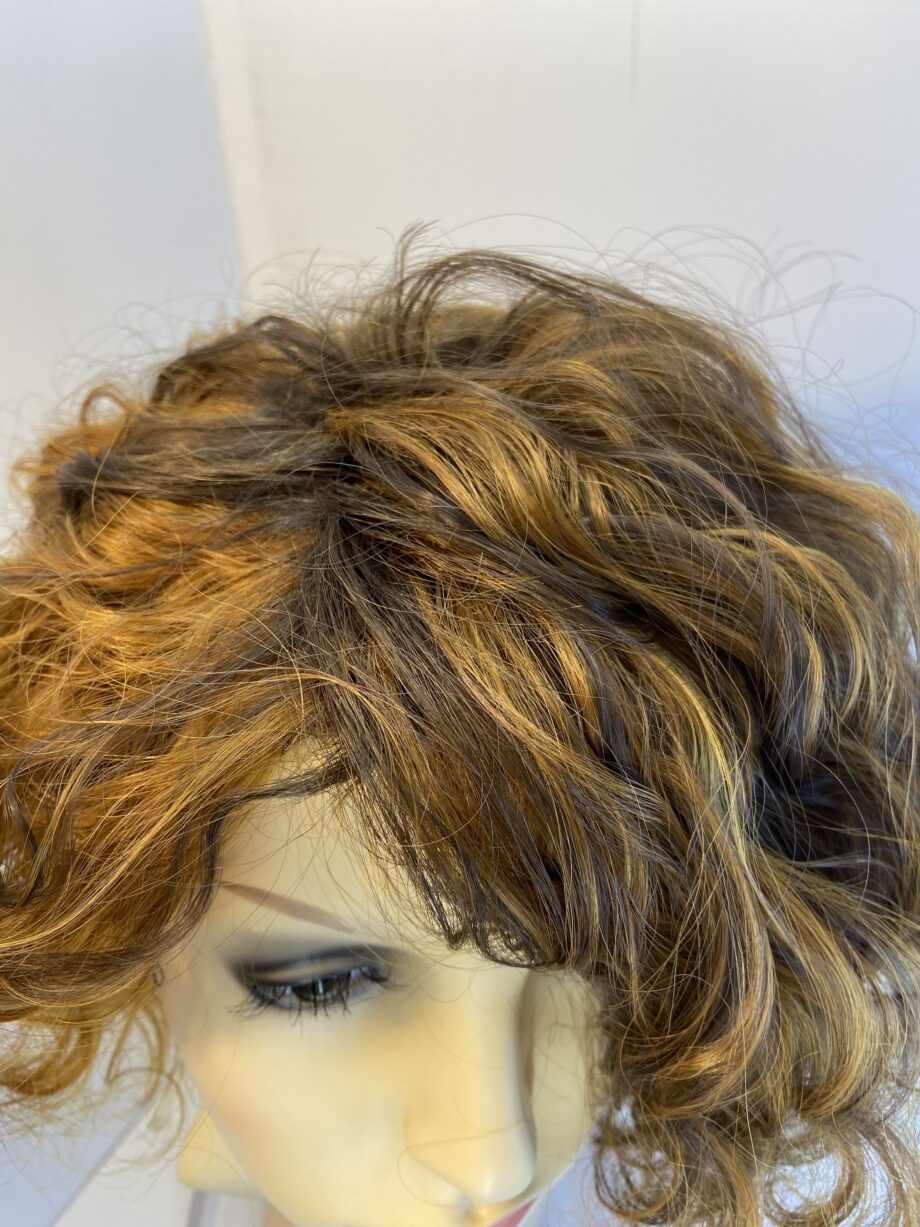 Funky new reddish brown curly wig. Rsc907