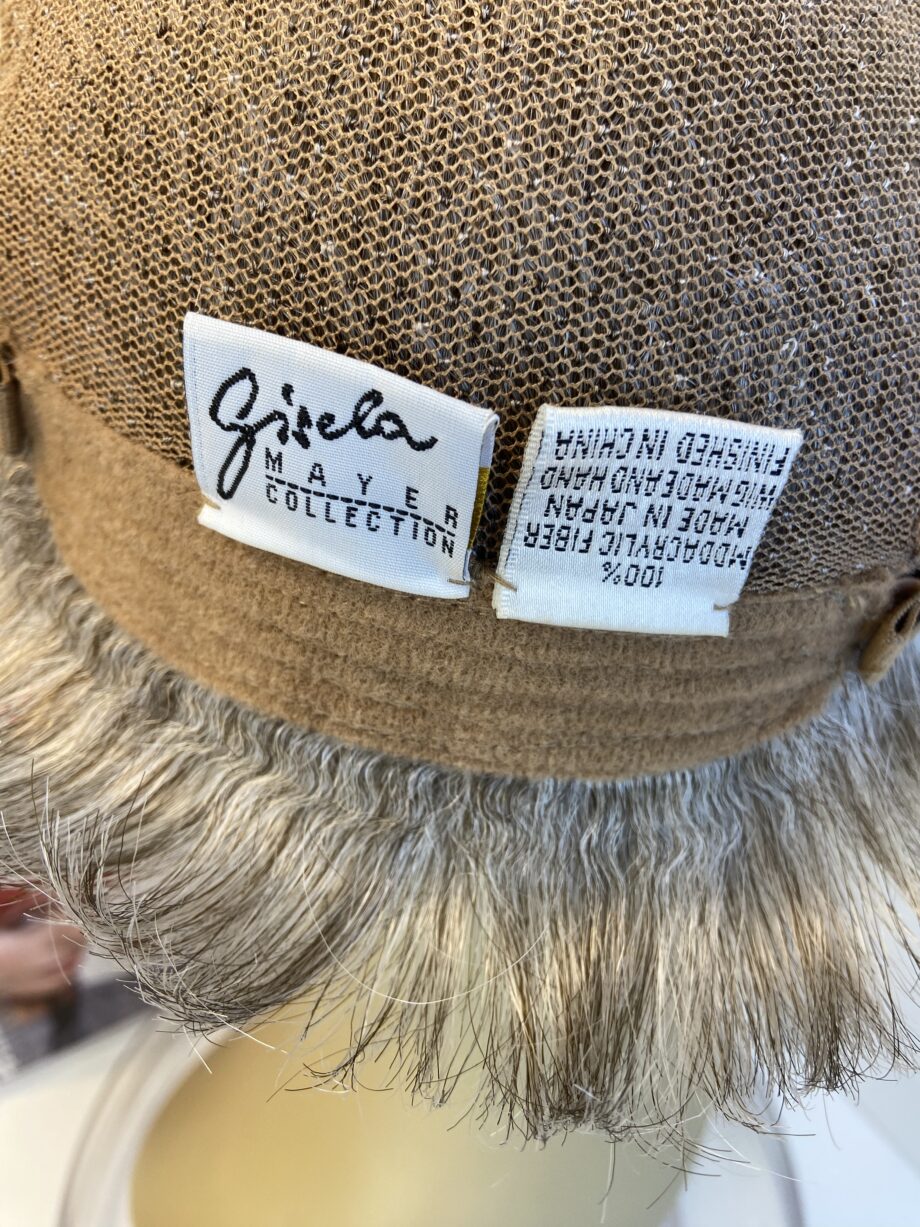 Silver natural Gisela Mayer soft cap wig. Bsss346