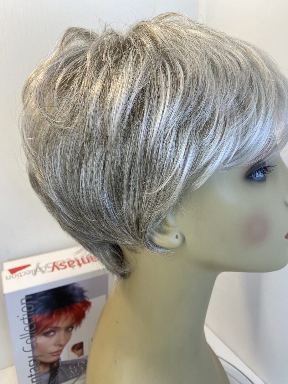 Silver natural Gisela Mayer soft cap wig. Bsss346