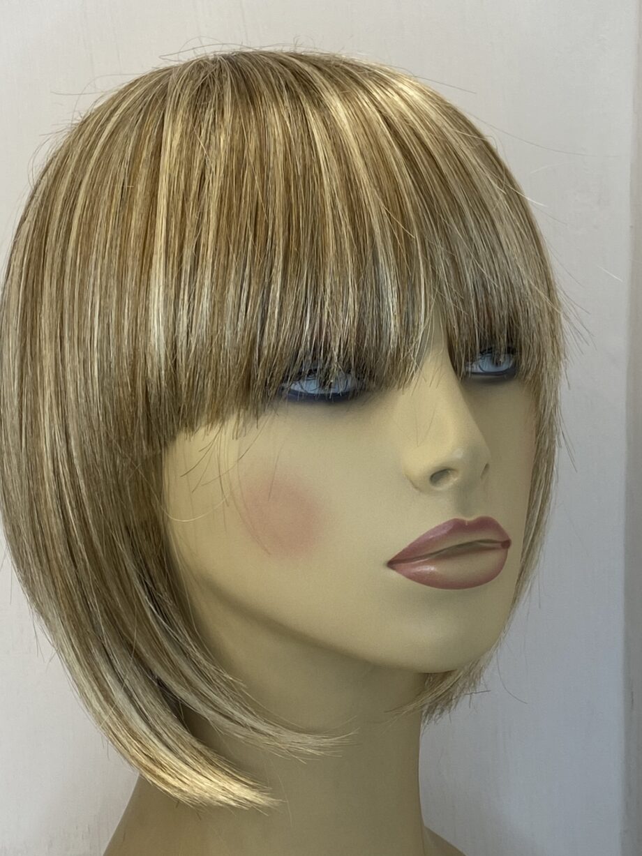 Shiny blonde Rene of Paris wig. Blms545