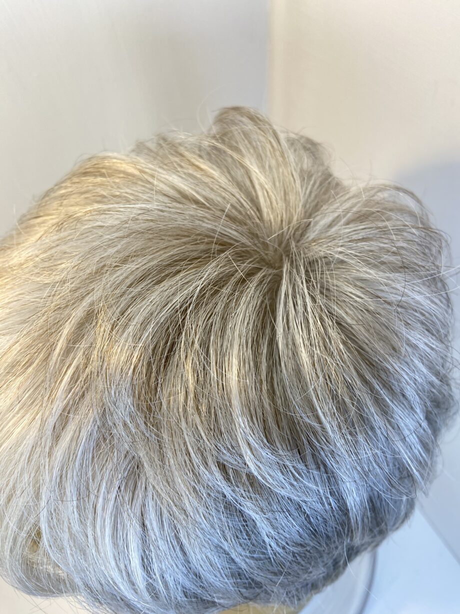 Silver natural Gisela Mayer soft cap wig. Bsss346