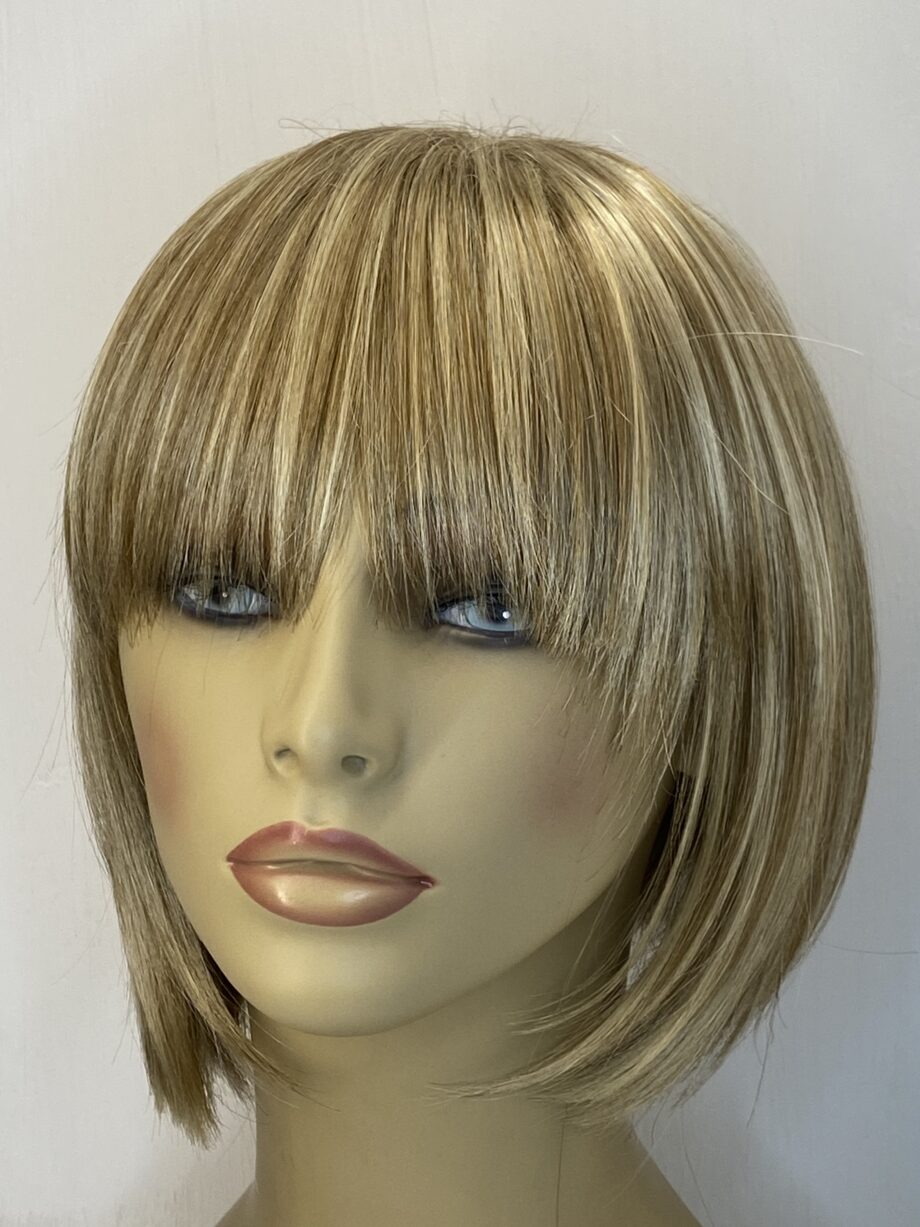Shiny blonde Rene of Paris wig. Blms545