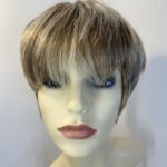 Noriko short blonde highlighted wig. Blss720