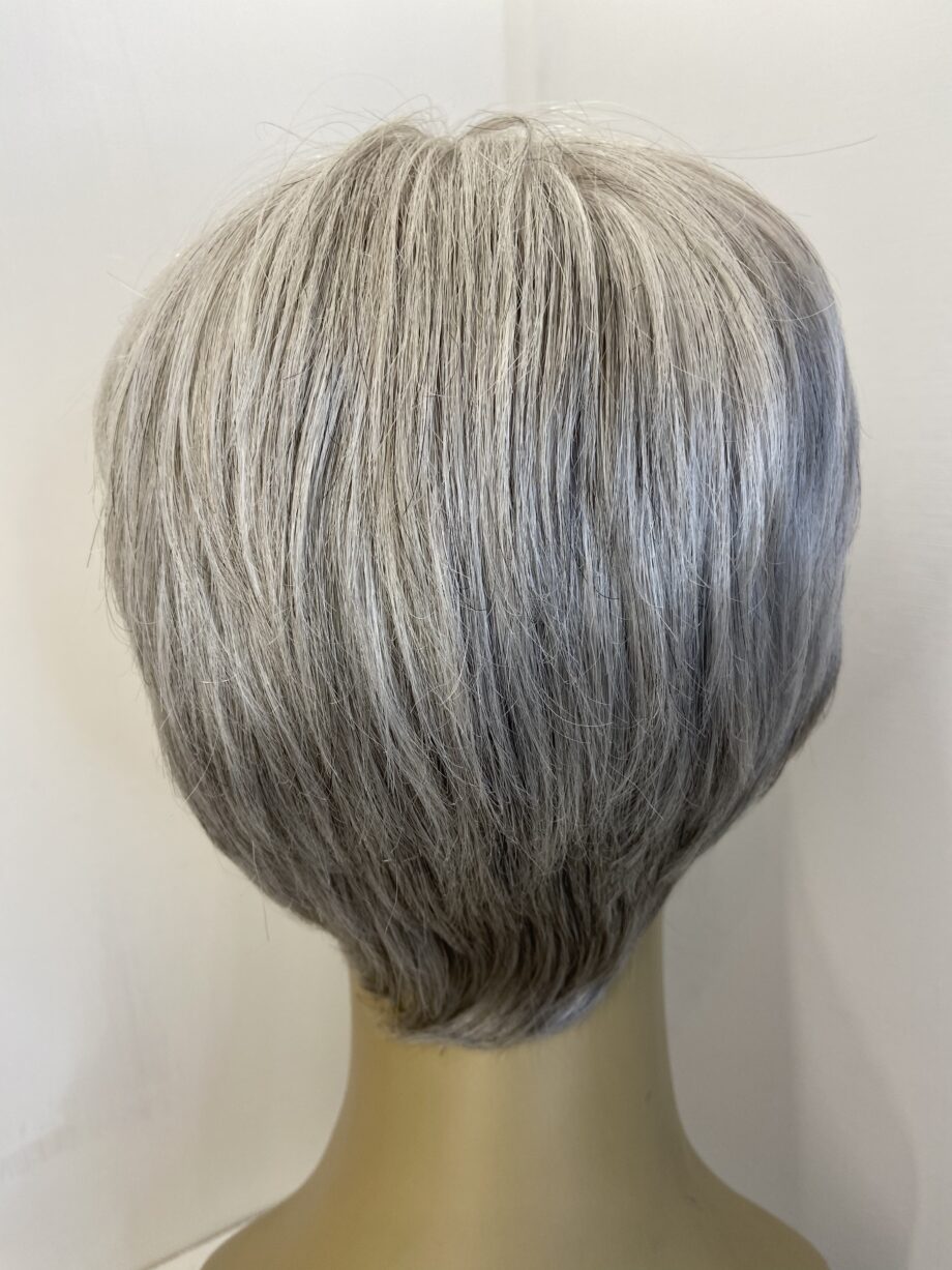 Very smart short silver wig. Gss555