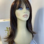 Very long brown highlighted wig. Brls356