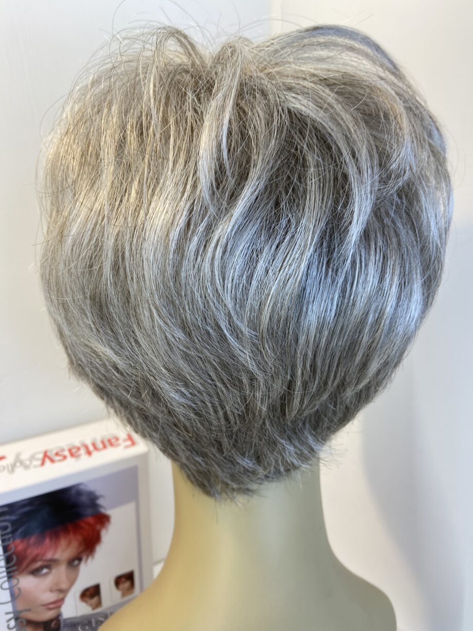 Silver natural Gisela Mayer soft cap wig. Bsss346