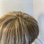 Noriko short blonde highlighted wig. Blss720