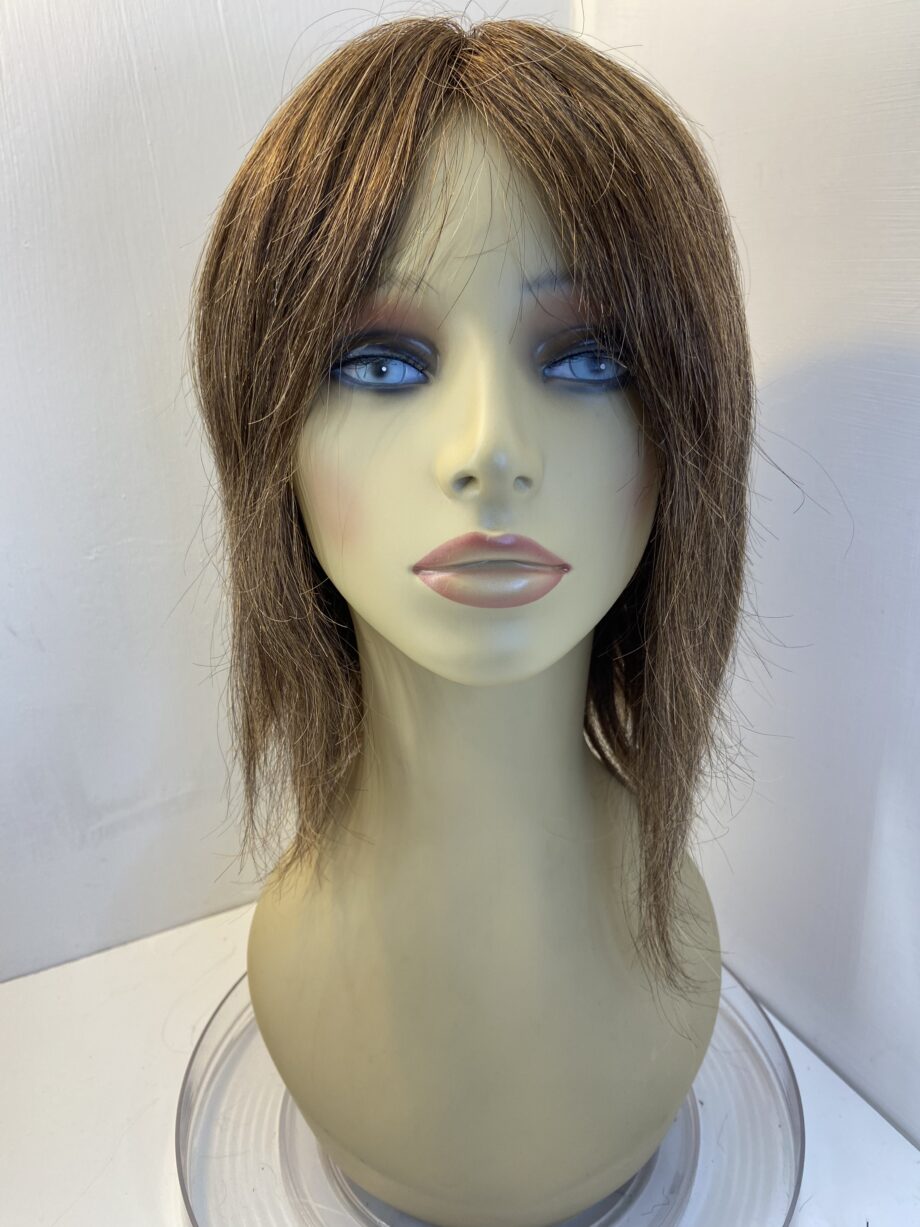 Human hair long brown wig. Brlw905