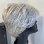 Stylish grey short wig. Bgss402