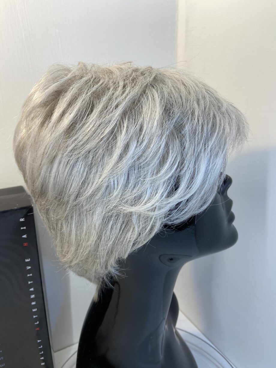 Stylish grey short wig. Bgss402