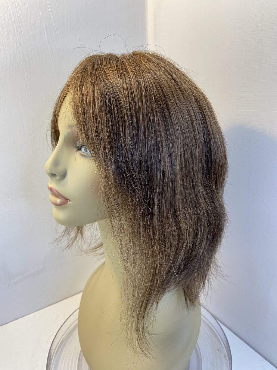 Human hair long brown wig. Brlw905