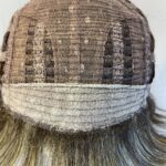 Short highlighted brown natural image wig. Bblss398