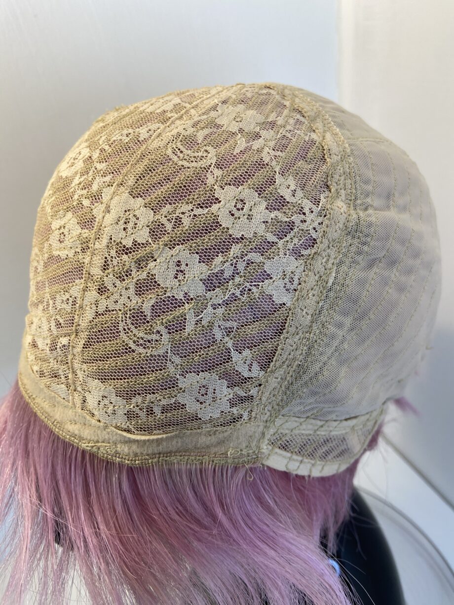 Human man hair pink wig. Pss734