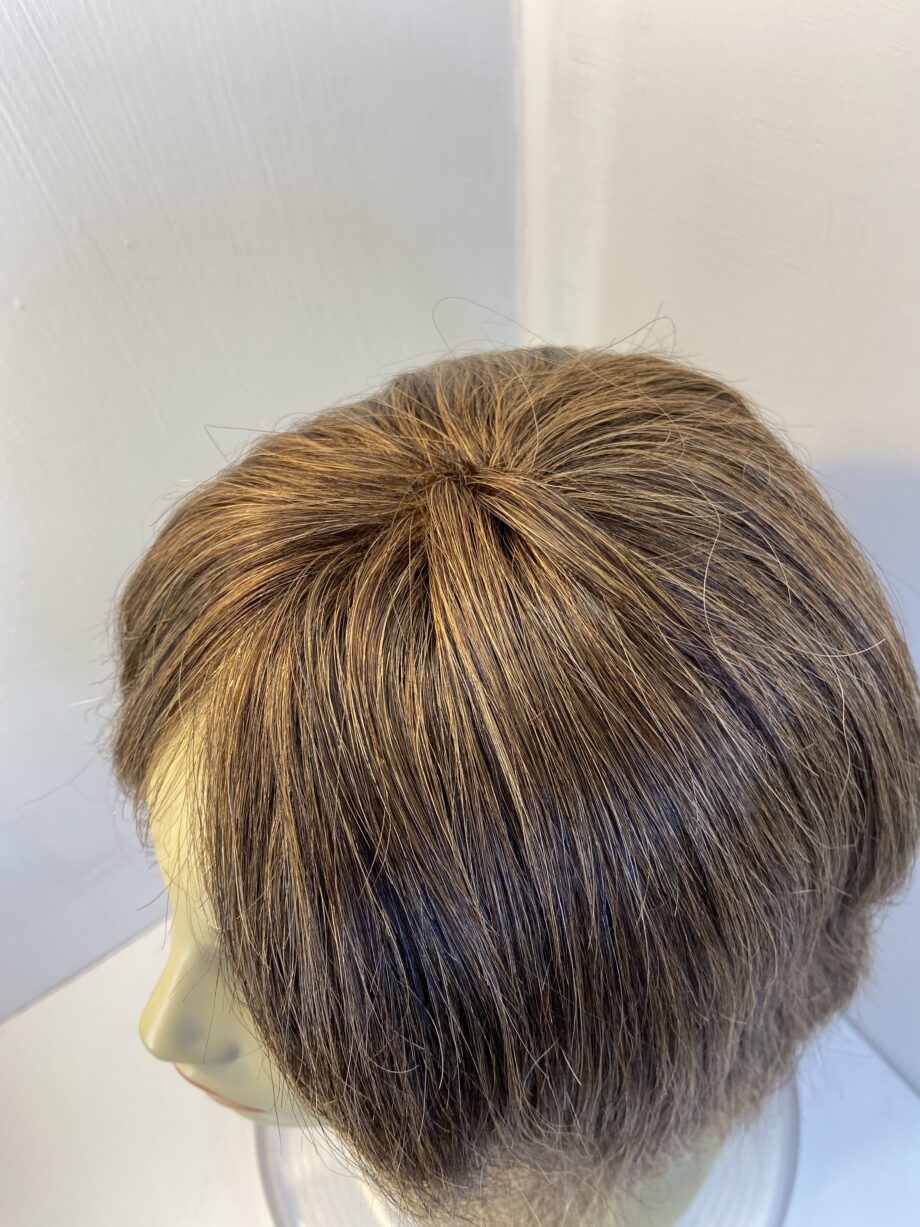 Human hair long brown wig. Brlw905