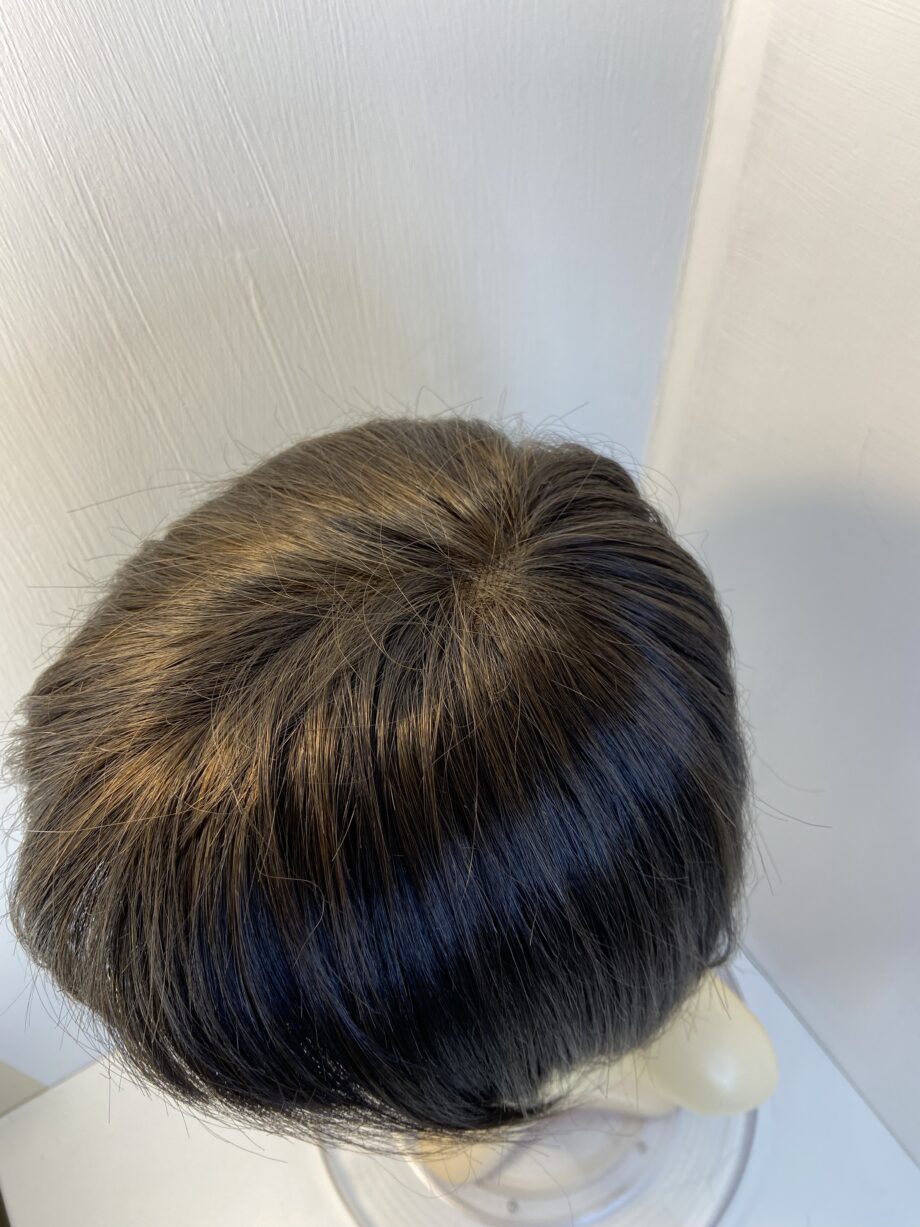 Chocolate brown shiny stylish wig. Brms815