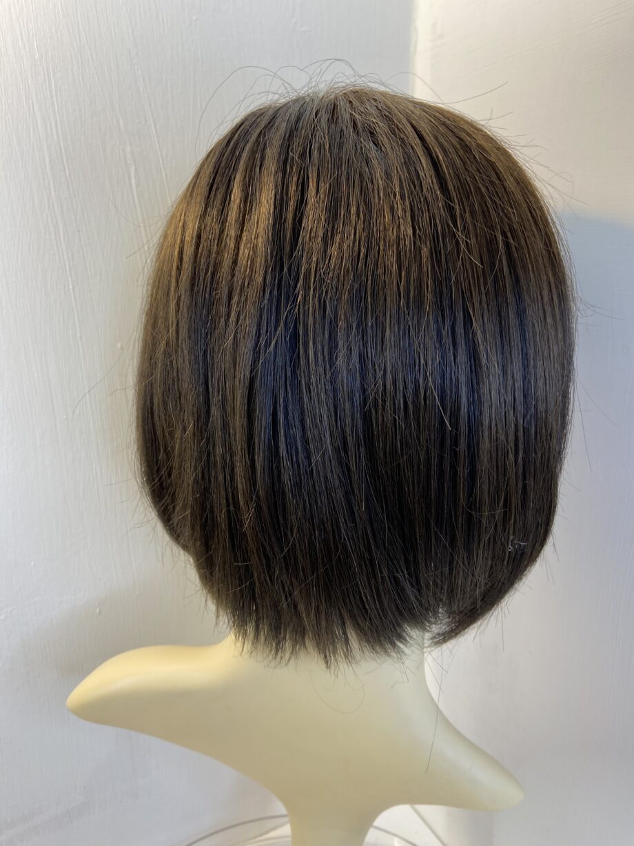 Chocolate brown shiny stylish wig. Brms815