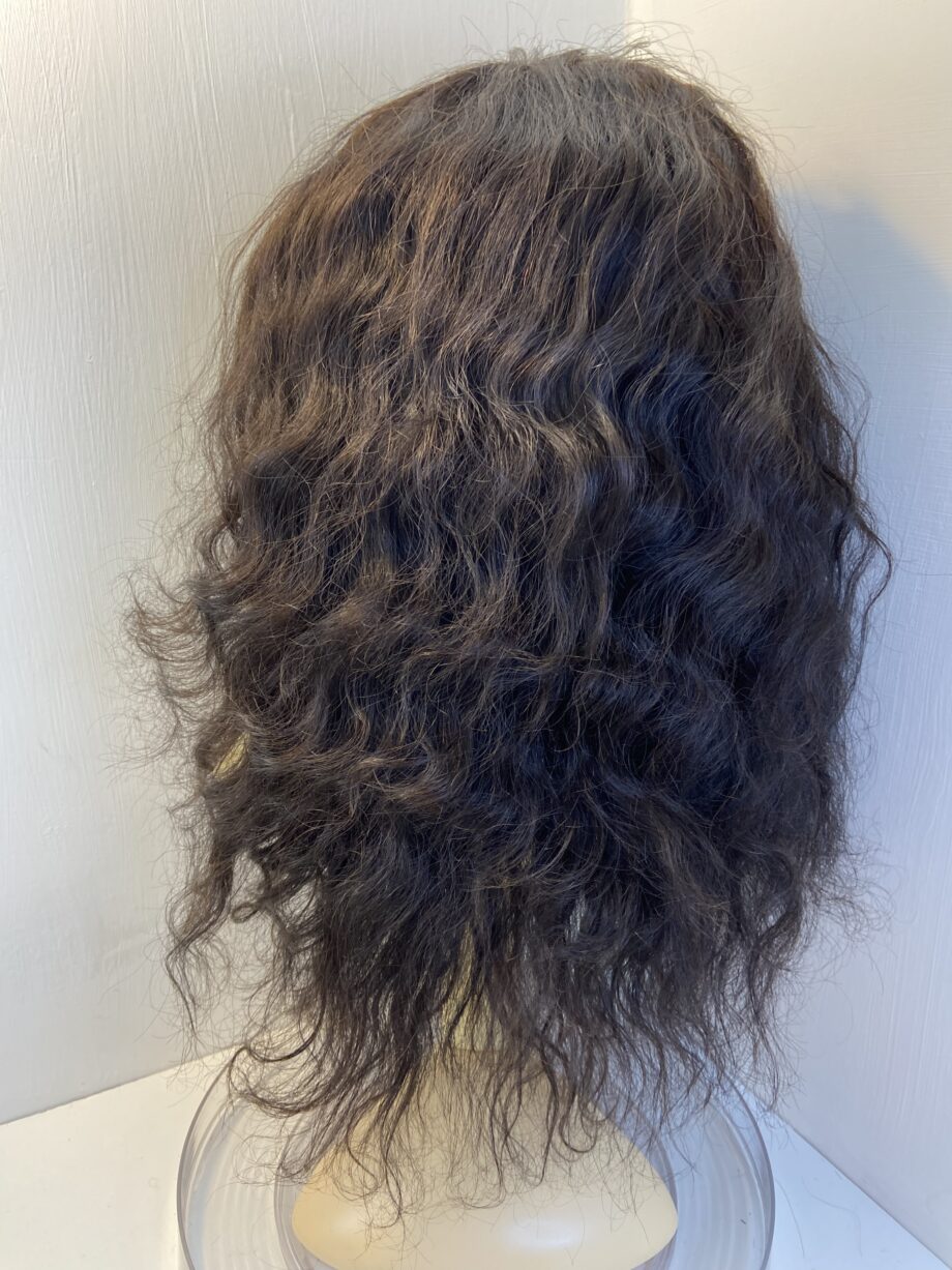 long wavy dark brown soft cap wig. Brlw813
