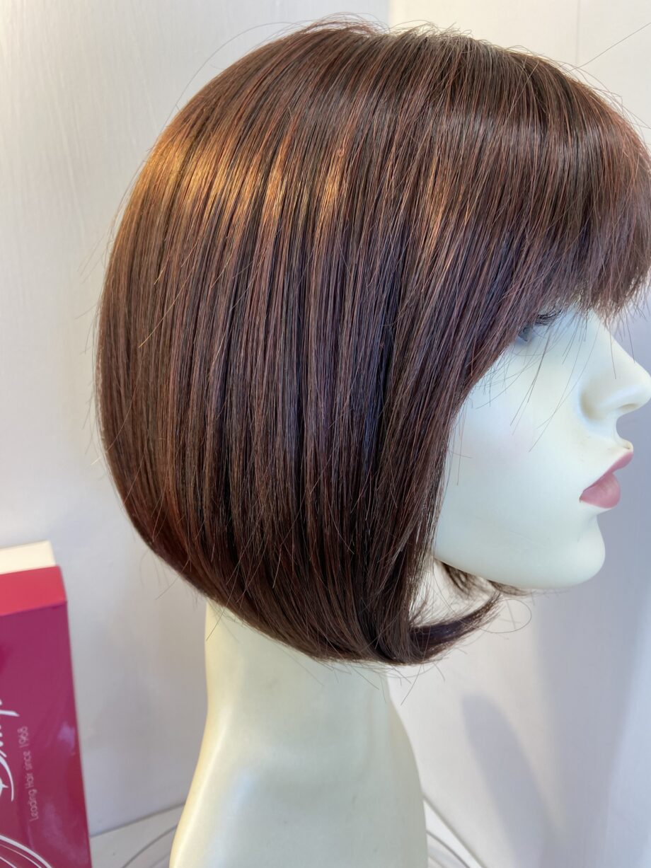 Stunning burgundy Dimples wig. Bbrms415