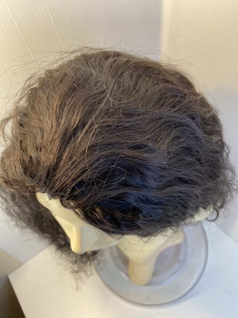 long wavy dark brown soft cap wig. Brlw813
