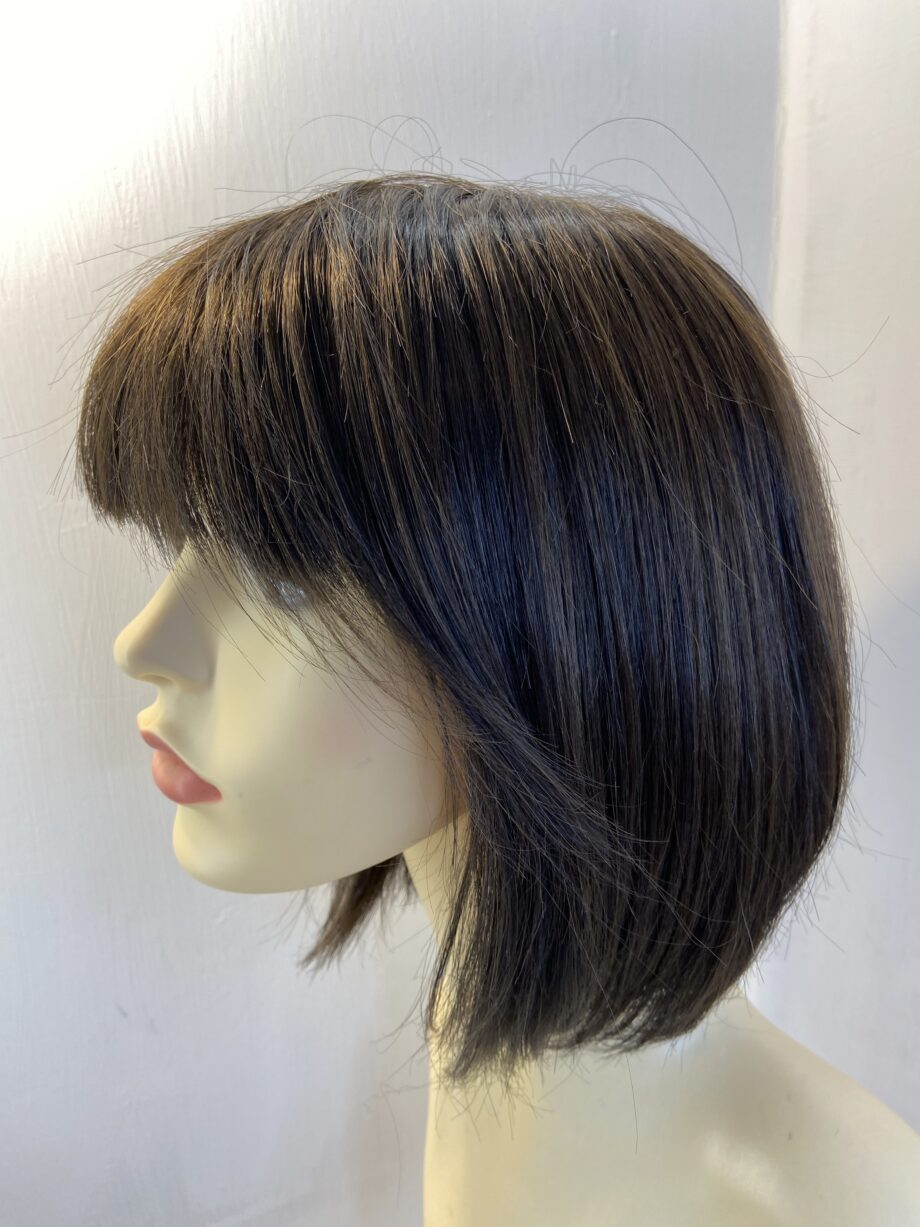 Chocolate brown shiny stylish wig. Brms815