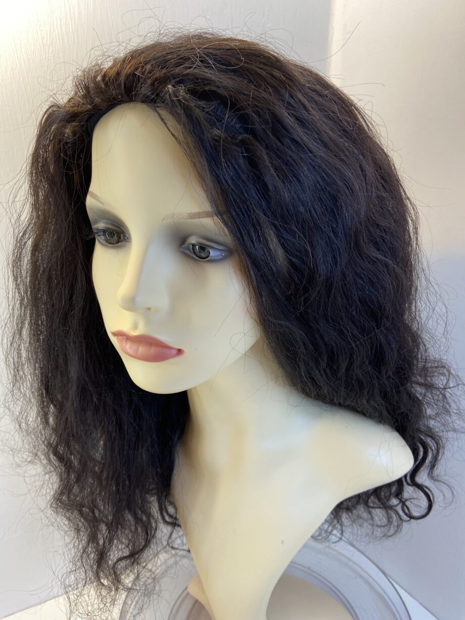 long wavy dark brown soft cap wig. Brlw813