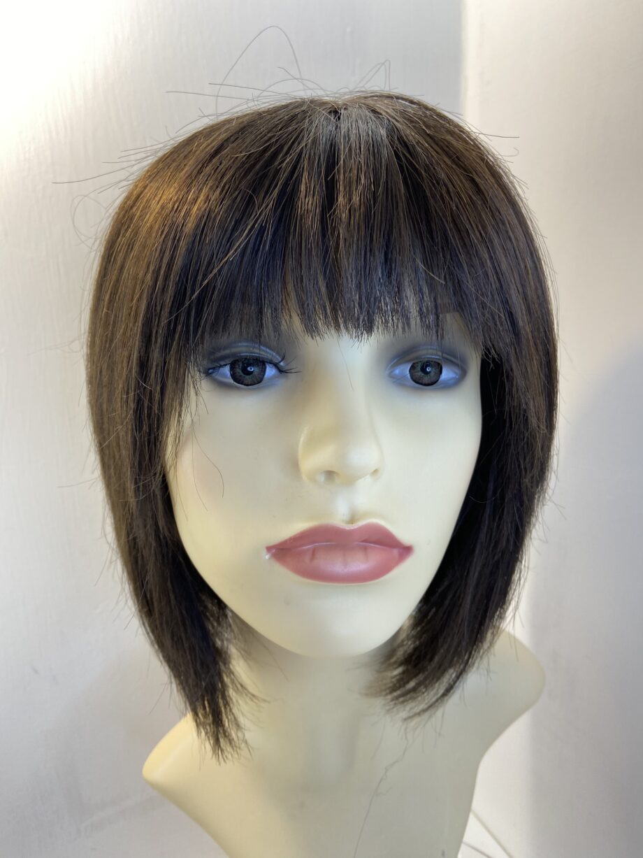 Chocolate brown shiny stylish wig. Brms815