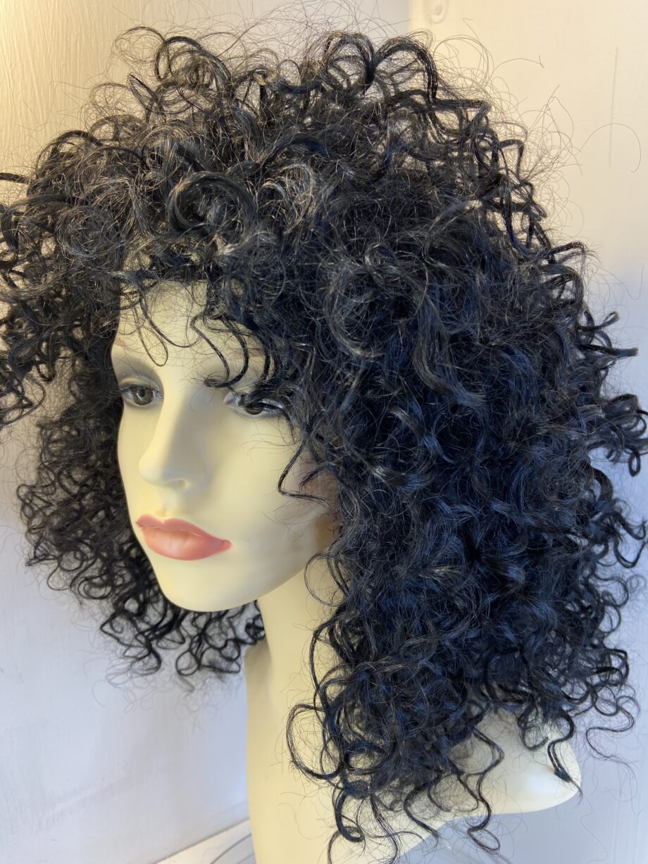 New black curly long wig. Blalc426